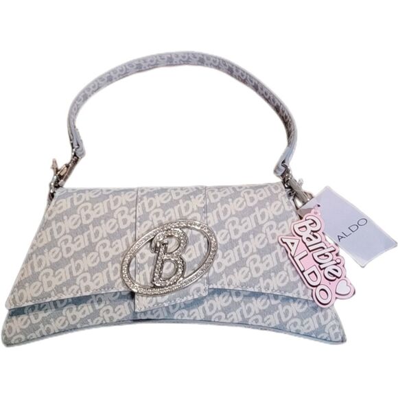 NWT~ALDO X BARBIE VOGUE Blue & Rhinestones Limited Edition Shoulder Bag Purse - Picture 9 of 15